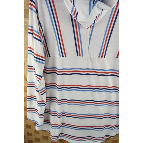 Lu La Roe Pullover Hoodie Size L Striped Kangaroo Pockets Long Sleeve - Picture 10 of 11